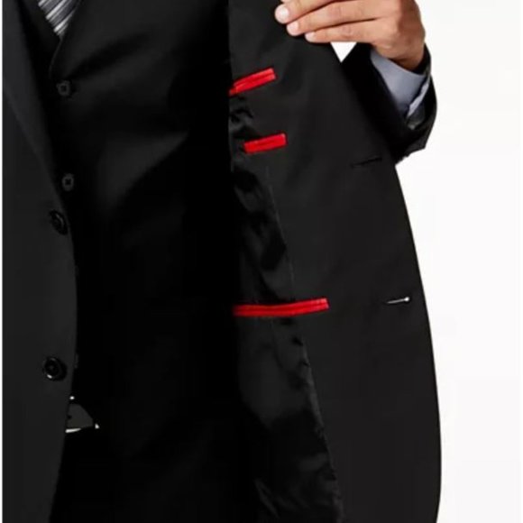 Classic black wool suit coat blazer - Picture 4 of 11